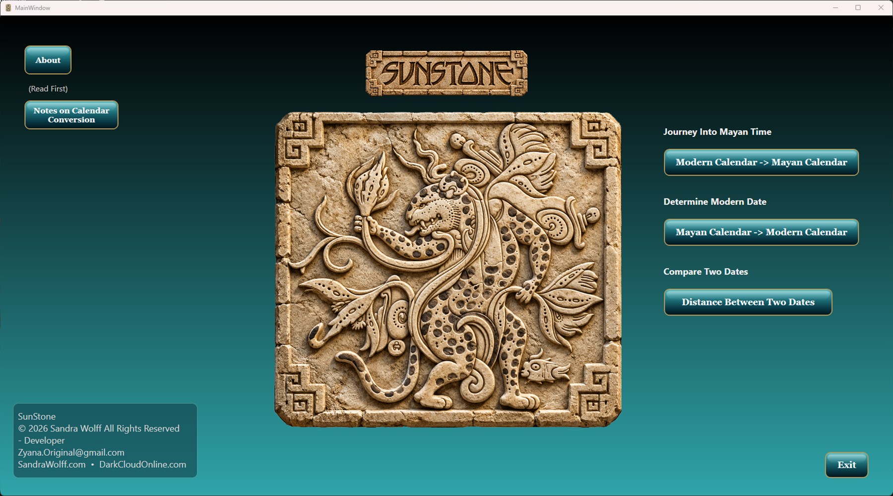 SunStone Maya calendar conversion application