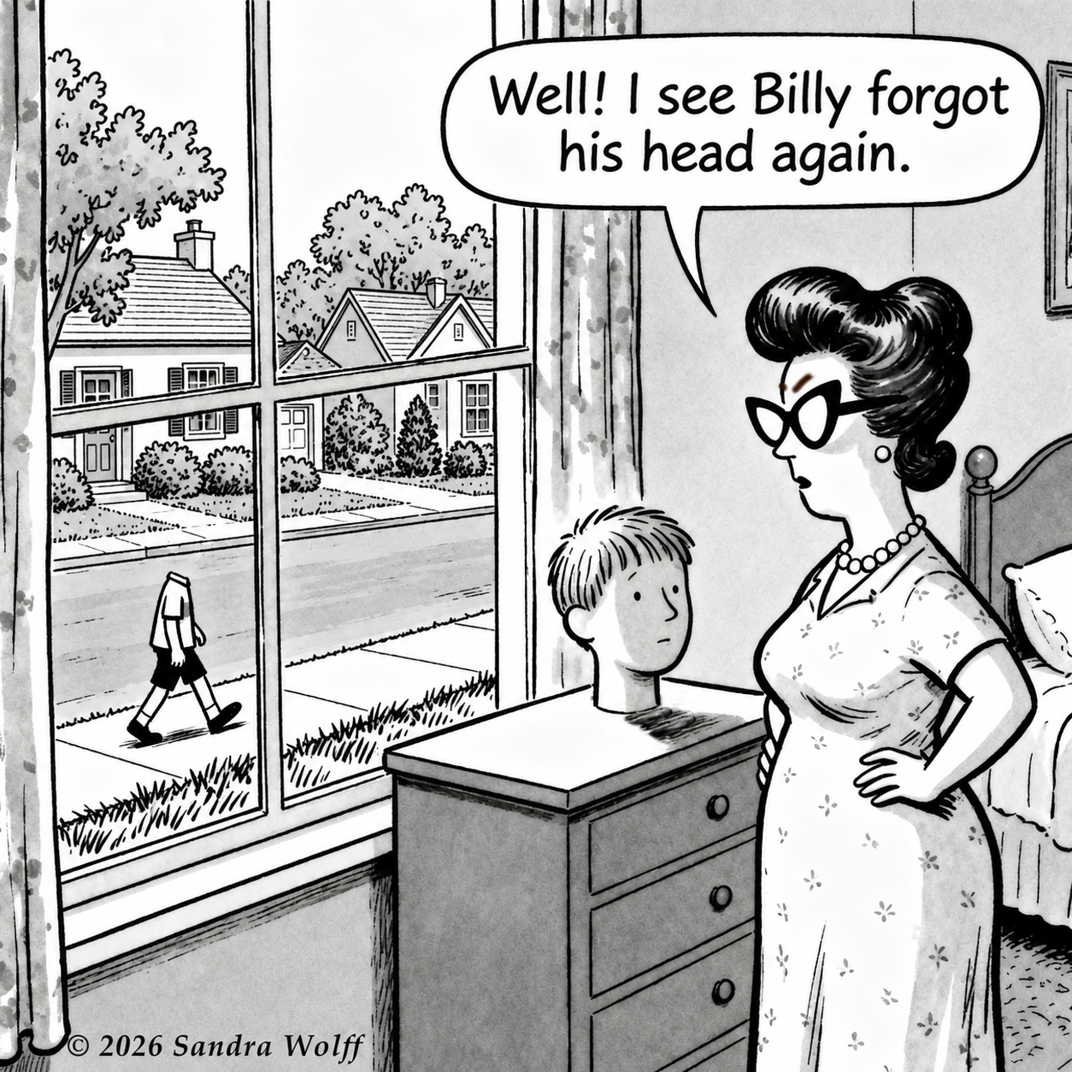 Billy Forgot His Head Again